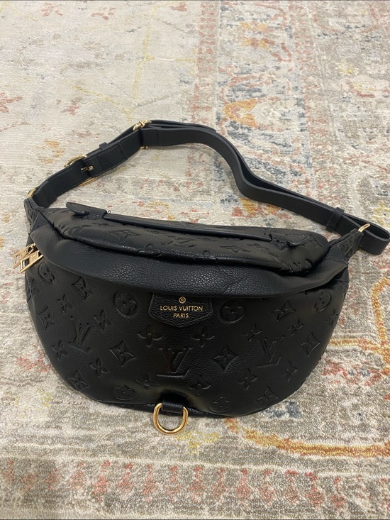 Louis Vuitton Handbags - Louis Vuitton Black Embossed Monogram Leather Crossbody Belt Bag